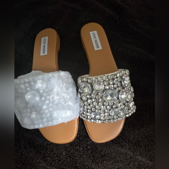NWB Steve Madden Knicky Rhinestone Sandal Size 8.5 - Picture 7 of 7